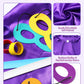 Jenaai 72 Sets Halloween Capes and Masks for Kids with Slap Bracelets Heroic Party Cosplay Group Dress up Costume