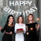 Litaus, Silver Glitter Happy Birthday Banner - Pre-Strung, 9 Ft, No Diy | Birthday Decorations | Happy Birthday Sign For Birthda