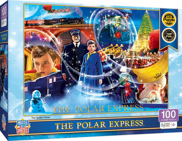 MasterPieces 100 Piece Christmas Jigsaw Puzzle - The Polar Express, 14"x19", Team Color, Model 12240