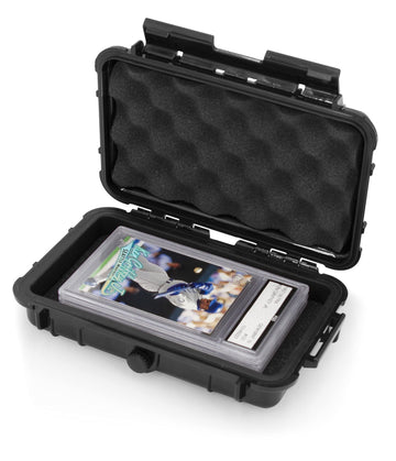 Casematix Graded Card Storage Box Sports Trading Card Case Compatible With Up 3 Bgs 5 Psa Card Graded Sports Card Slabs - Airtight, Waterproof With Moisture And Dust Protection