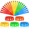 Aoriher 20 Pieces Silicone Charm Bracelets Kids Operation Christmas Silicone Wristband Gift Adjustable Rubber Bracelet with Hole