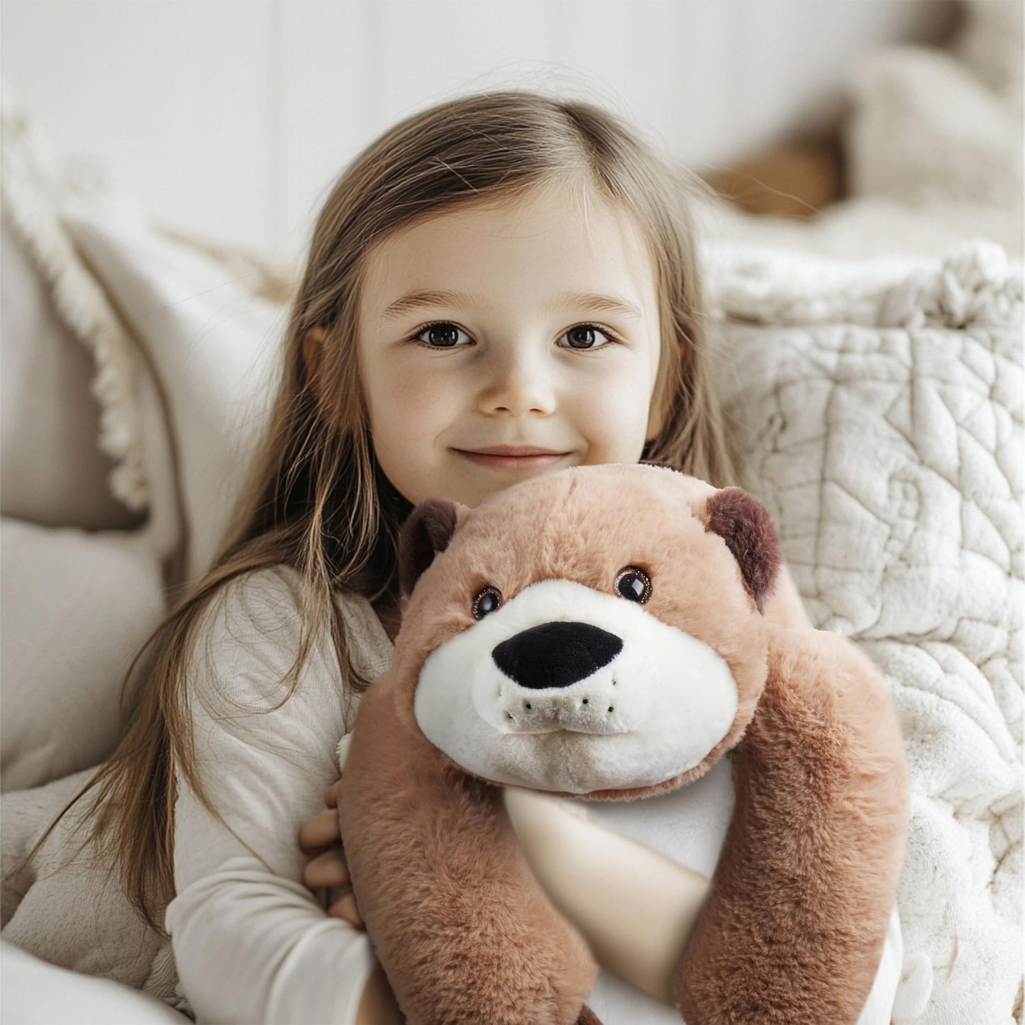 Niuniu Daddy 20'' | 3.3 Pound Otter Weighted Stuffed Animals for Kids Adults, Soft Otter Plush Animal Calming Toys for Sleeping,