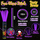 Ilhsty 100 Pcs 8'' Purple Glow Sticks Glow Necklaces In The Dark Party Favor Supplies Bright Glowsticks Bulk With Accessories Fo