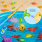 Magnetic Fishing Pool Toys Game For Kids Toddlers 3-5 4-8, Water Table Bathtub Toy With Inflatable Pool Pole Rod Net Plastic Flo
