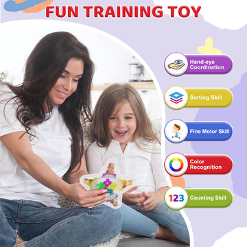 Color Sorting Sensory Toys For Toddlers, Color Matching Fidget Toys For Calm Down, Preschool Learning & Educational Montessori T