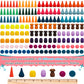 Loose Parts Play Materials Set Wooden Mandala Toys Kit Wood Sensory Play Toys 27 Rainbow Color 7 Shapes Loose Parts For Teens Students Early Learning Materials (162)