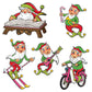Vintage Christmas Santa & Elves Cutouts