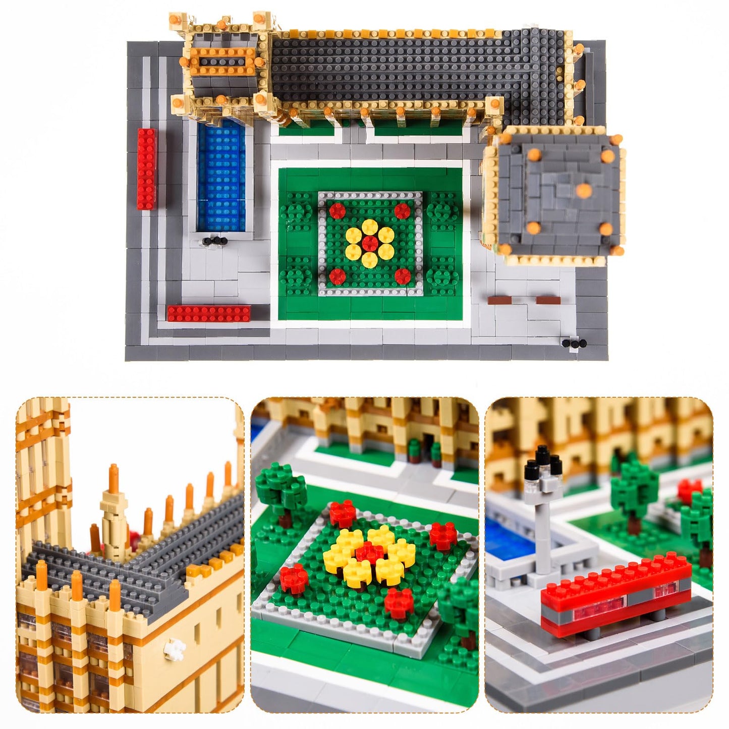 Aigidusansu London Elizabeth Tower Big Ben Micro Building Block Set,3600 Pieces Landmark Architecture Model, Birthday Gifts Priz