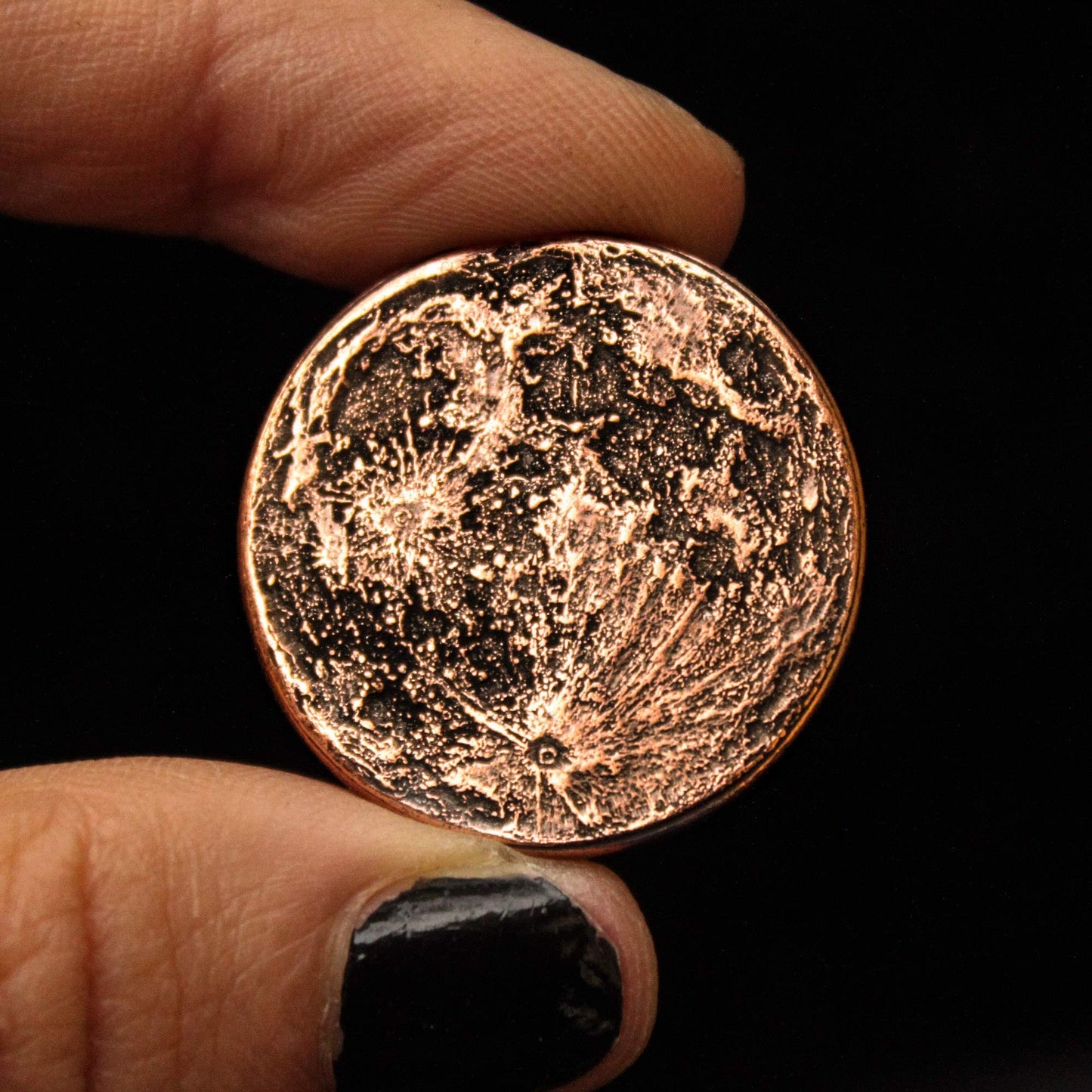 Copper Moon Coin | Lunar Reminder Token | Handmade By Shire Post Mint |