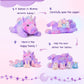 Ikasa Mommy Unicorn Toys For Girls Age 4-6,Mom And Baby Stuffed Animal Plush Toy,Small Family Set Toy With Little Babies,Gifts For Kid (Unicorn,18')