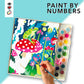 Bright Stripes Paint by Numbers Kit for Kids: Easy to Follow Paint by Numbers Canvas with Frame Kids Paint Kit (Frog & Mushroom)