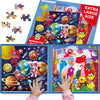 Quokka Magnetic Puzzles For Toddlers 4-6 - 2X48 Travel Puzzle Games For Kids Ages 3-5 Years Old - Dinosaur Car Activities Toy For Boys And Girls 2-4 Yo - Space Learning Magnet For Road Trip