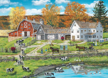 Farm By Lake Family Puzzle 300Pc