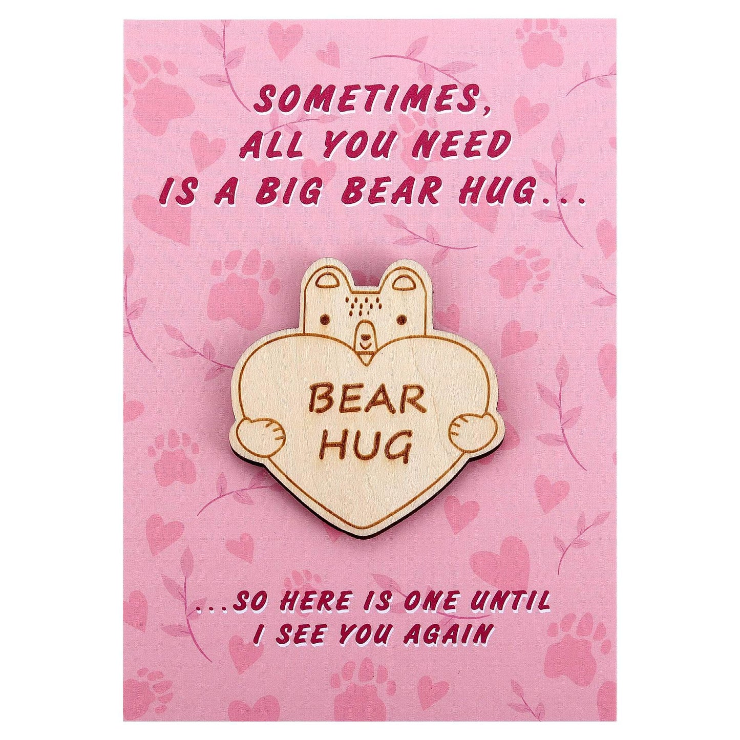 Mixjoy Little Wooden Pocket Bear Hug Token Send A Hug Gift Thinking Of You Miss You Isolation Gift Cheer Pick Me Up Pocket Hug T