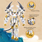 CSNRHG White Tiger Samurai mech Robot Model with Double Axe Head Building Blocks Toy Set Mythical Birthday for Age 8+ Children A