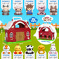 Aigybobo Farm Animals Big Barn Playset - Montessori Learning Toy for Toddlers, Plastic, Red, Ages 1-3, Includes Animal Figures & Stickers