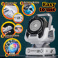Kiskey Bubble Machine - 20000+ Bubbles/Minute, Rechargeable, Remote Control, 7 Color RGB Lights, Medium, White