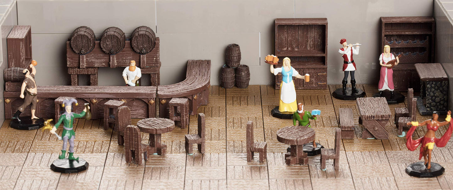 Monster Adventure Terrain- 50Pc Wood Plank Tile Expansion Pack- Hand-Painted 1X1 - Tile Set- Amazing Tabletop Terrain In Minute- Customize Your D&D And Pathfinder Dungeons
