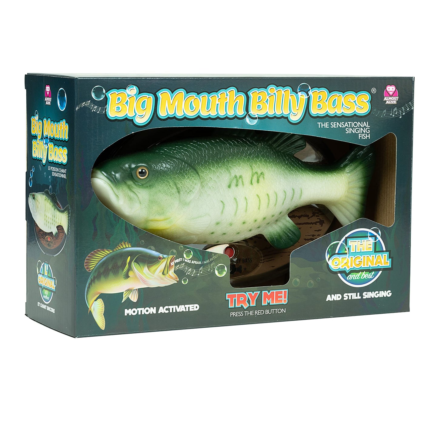Funtime Gifts Gemmy Inflateables Big Mouth Billy Bass 15th Anniversary Decor - Brown, Gray, White - One Size