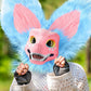 Seenelling 13 Pcs DIY Dino Mask Kit Hard Plastic Dinosaur Mask Furry Therian Dino Costume Kit Animal Dinosaur Party Costume(Cute