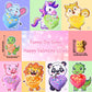 Vellibring 28Pack Valentines Day Gifts For Kids Included Heart Shape Slime Stress Relief Toys With Cute Animal Cards Bulk For Va
