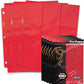Bcw Double-Sided 9-Pocket Pages Holder - 10 Red Pages | Trading Card Binder Sheets | Secure Side Loading | Ideal Card Storage An