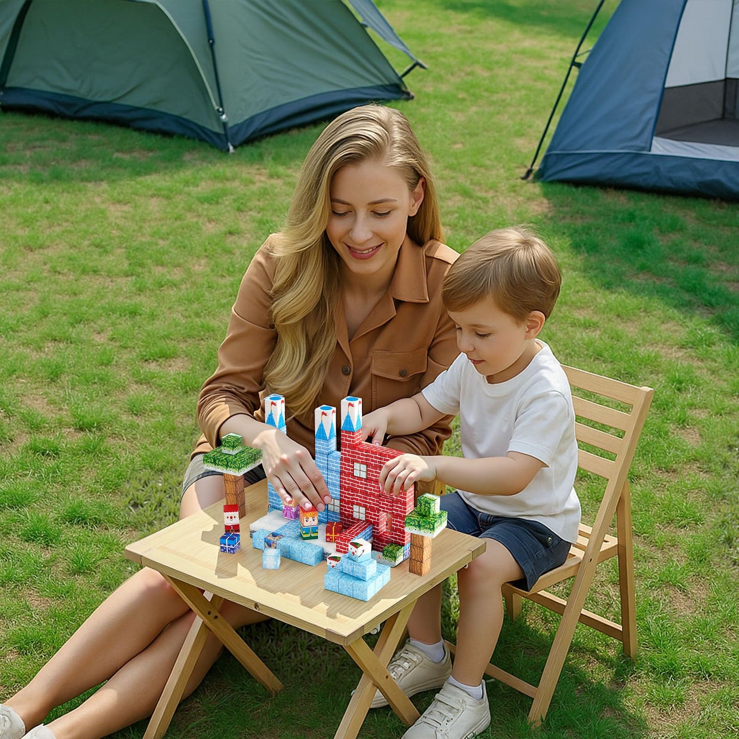 VEVOR Magnetic Blocks, 150 PCS Glacier Castle Set, Magnetic Building Cubes for Kids, STEM Montessori Sensory Toys for Christmas