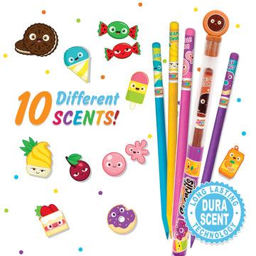 Colored Smencils (2 Pack) - Gourmet Scented Colored Pencils Made From Recycled Newspapers, 10 Count, Gifts For Kids, School Supplies, Classroom Rewards