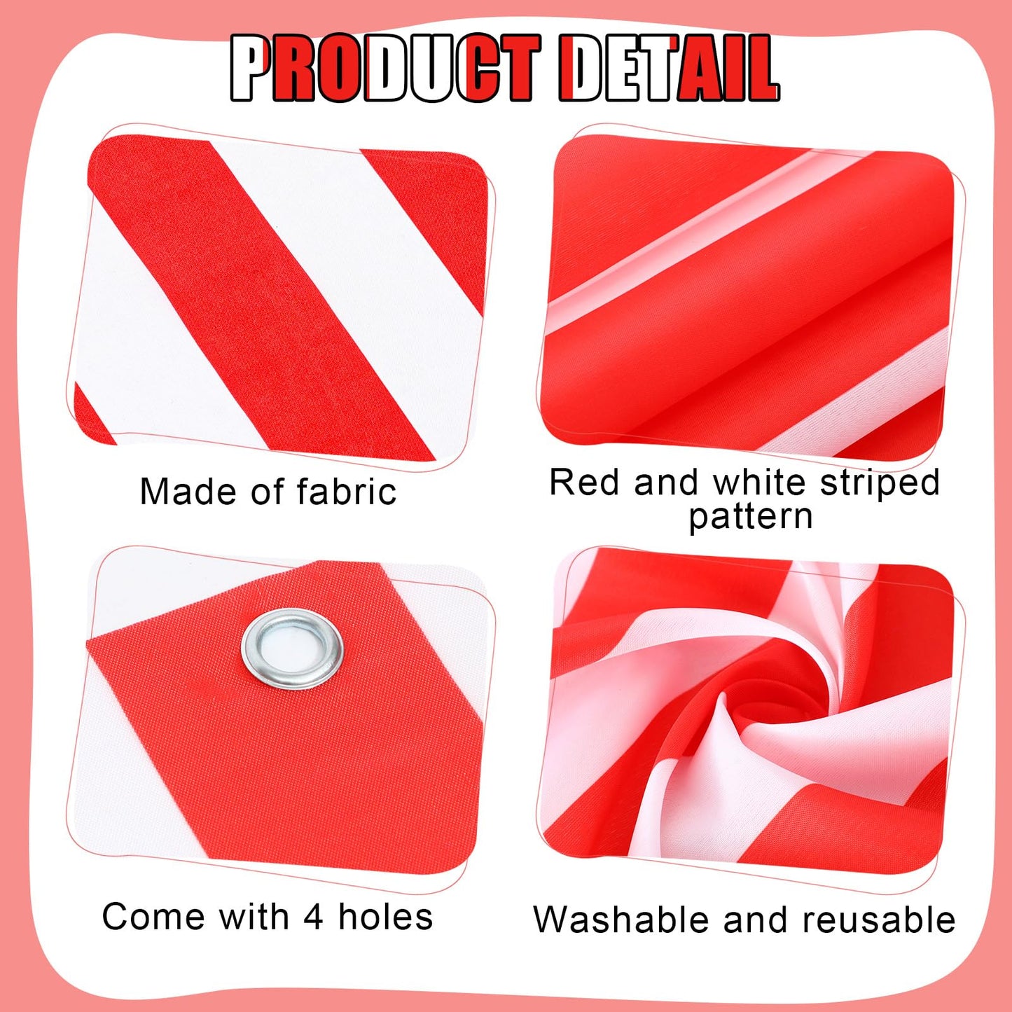 Preboun 2 Pcs Carnival Tent Circus Carnival Hanging Decorations 27.6x59 Circus Awning Decoration Red and White Awning Wall D
