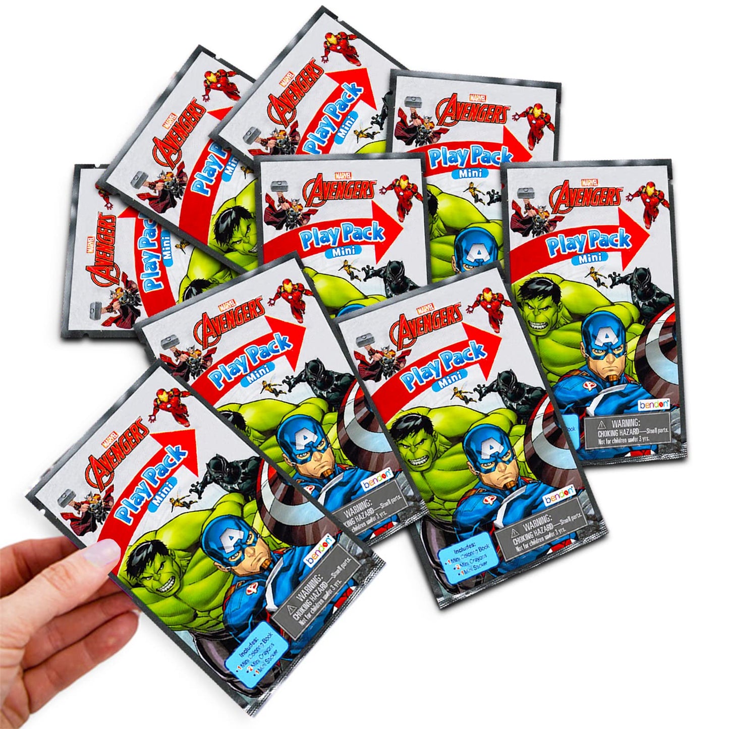 Marvel Avengers Mini Party Favors Set - Bundle with 24 Mini Grab n Go Play Packs with Coloring Pages, Stickers, More | Avengers