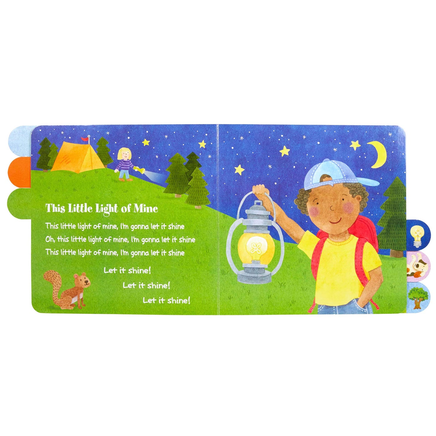 C.R. Gibson Tab-Side Jesus Loves Me Songs Board Book For Kids By Stephanie Peterson Jones