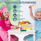 32 Pcs Wooden Play Food Sets for Kids Kitchen Accessories, Montessori Educational Toys Food, Pretend Play Food for Toddlers, Vel