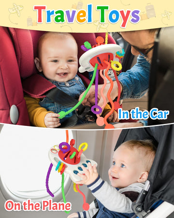 Yetonamr Baby Sensory Montessori Toys For 6-12-18 Months, Silicone Teething Toys, Toddler Easter Basket Stuffers Birthday Gift Travel Toy For 1 2 Year Old Boy Girl Infant 8 9 10 Months Old