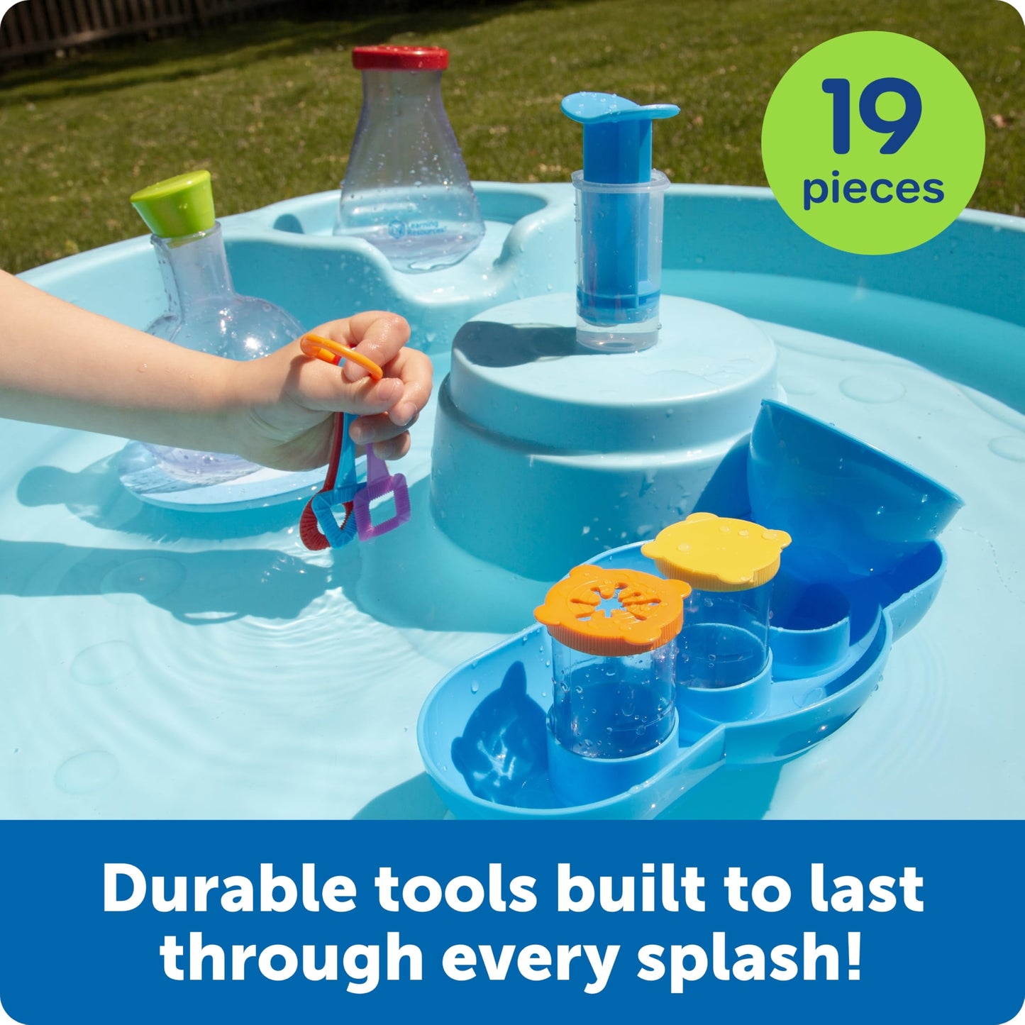Learning Resources Splashology Water Lab Science Kit, 19 Pieces, STEM Activities, Multi-color, Ages 3+