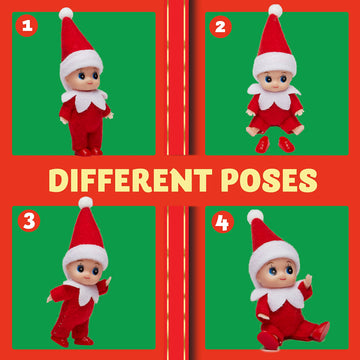 Joyin 2 Pcs Christmas Elf Plush Doll Tiny Soft Plush Toy Doll For Christmas Decor, Xmas Gift, Xmas Clothing For Elf Doll