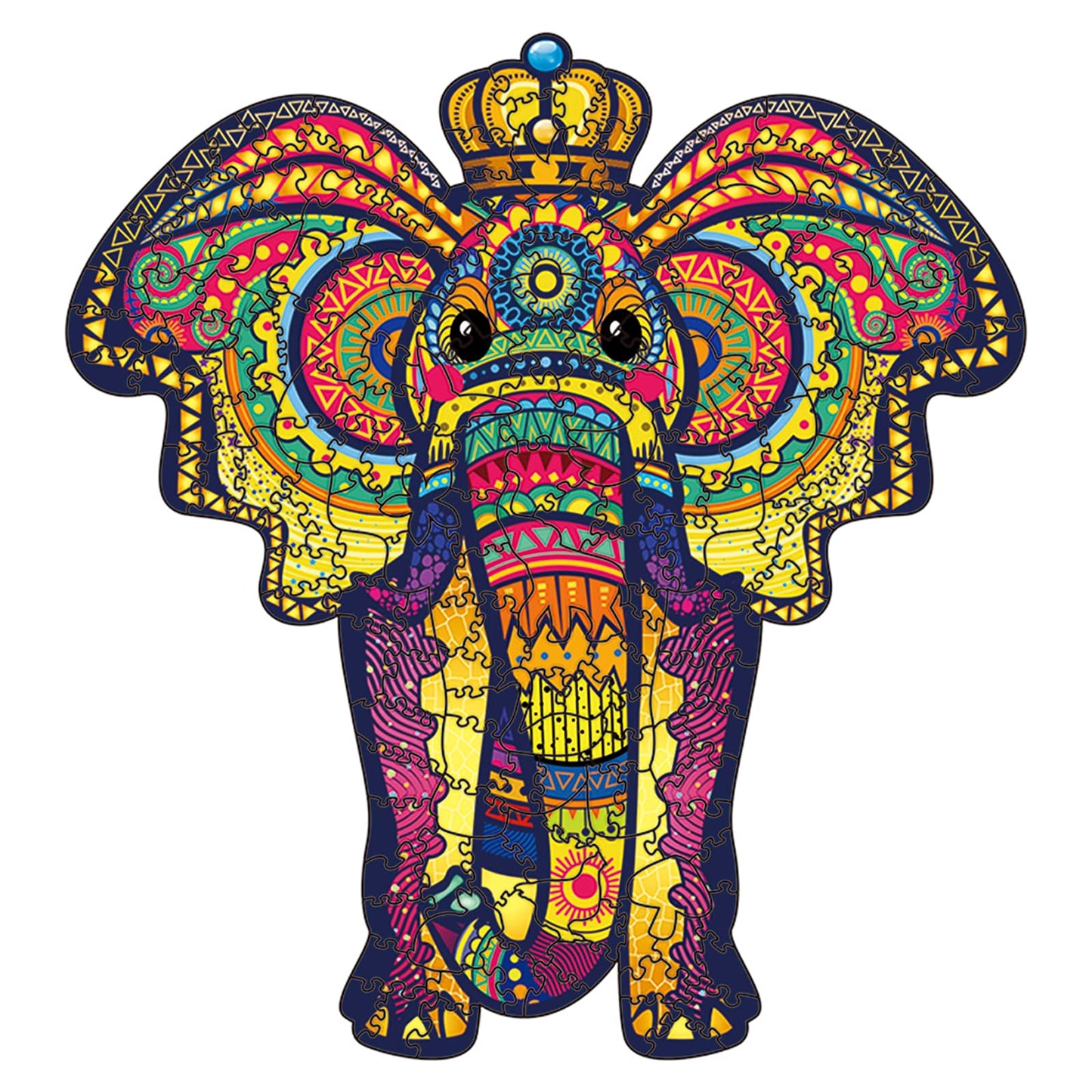 Wooden Puzzles for mature-themeds Wooden Animals Shaped Puzzles Unique Shaped Jigsaw Puzzles Magic Wooden Jigsaw Puzzles  Wood Puzzles mature-themed  Unique Puzzles (S-9.25 x6.3   Elephant)