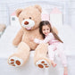 Ikasa Giant Teddy Bear Plush Toy Stuffed Animals (Brown, 39 Inches)