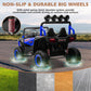 ALINUX 24V 4WD Ride on Car for Kids, 2 Seater Electric Cars Vehicles for Kids 3-8 Years with Remote Control, Bright LED Light, B