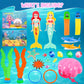 Huuidy Pool Toys, Swim Diving Toys For Kids Set With Upgraded Shell Treasure Chest, Pool Mermaid With Storage Bag Pool Game Summ
