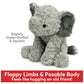 Gund Cozys Collection Elephant Plush, Elephant Stuffed Animals For Ages 1 And Up, Gray, 10''