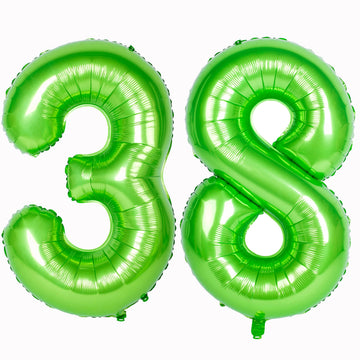 Number Balloons 40 Inch Green Birthday Party Decorations 38St Digital Jumbo Helium Foil Mylar Balloon