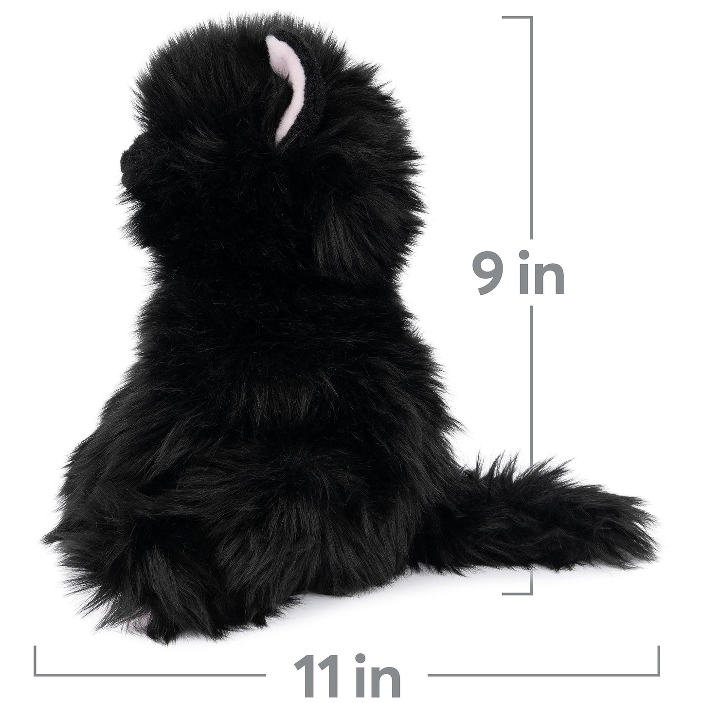 Gund Xavier Kitten Plush, Premium Cat Stuffed Animal For Ages 1 And Up, Black, 9