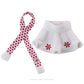 The Elf on the Shelf Snowflake Skirt & Scarf Set - White Polyester, Model CCSNOWSKSC