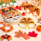 Hiboom 24 Pcs Thanksgiving Paper Glasses Fall Party Decoration Turkey Maple Leaf Eyeglasses Autumn Costume Photo Booth Props for