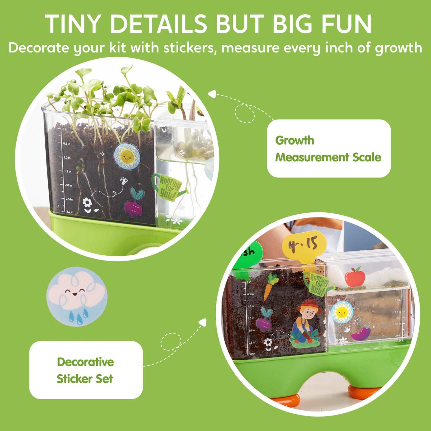 Klever Kits 2-In-1 Root Viewer & Planting Science Kit For Kids - Stem Learning Gifts For Kids Aged 6+, Soil & Hydro Observation