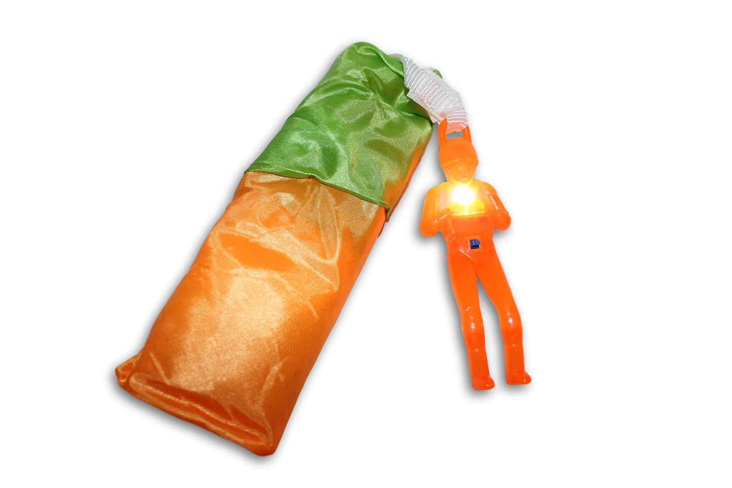 Toys+ Light Up 4 Pack Tangle Free tossing Parachute Men Glow in The Dark! Blue  Orange  Green and Purple! for Kids and Children Parachute Man Set  Easter Basket