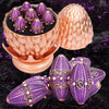 ARUOHHA DND Metal Dice Copper Purple Dragon Egg Dice with Rotating Dragon Egg Shell, Dungeons and Dragons Role Playing Game RPG