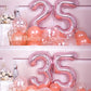 Aule 40 Inch Big Rose Gold 5 Balloon Number Large Foil Helium Number Balloons 0-9 Jumbo Giant Happy 5Th Birthday Party Decoratio