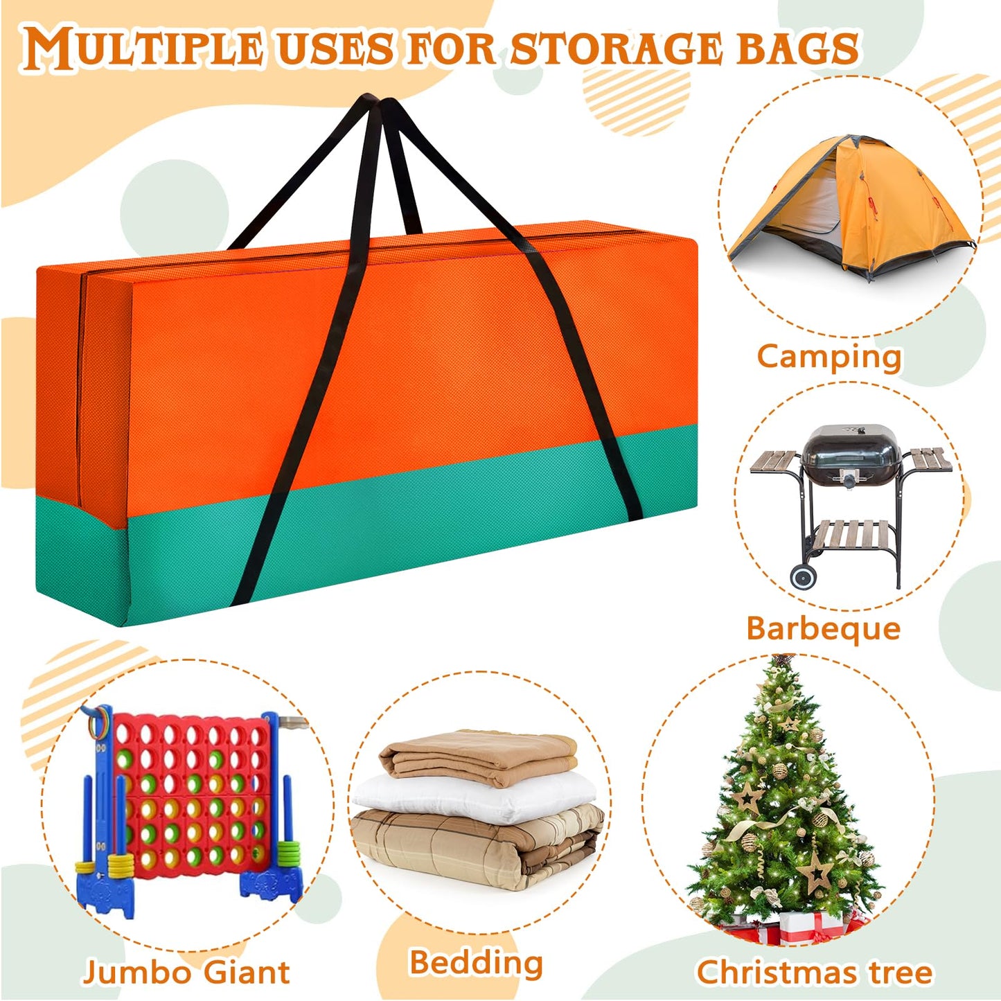 Giant Connect 4 Carrying Duffle Bag,Large & Sturdy Carrying Bag For Jumbo 4 In A Row, Easy Storage & Transportation For Life Siz