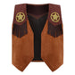 Sicypoty Kids Cowboy Costume Boys Girls Brown Western Costume Outfit For Halloween Cosplay 5-7 Years